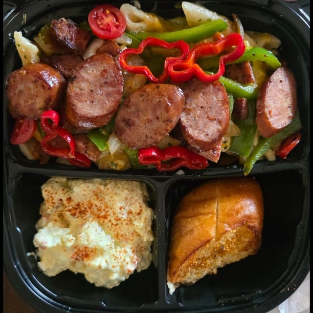 Andouille Sausage & Peppers.